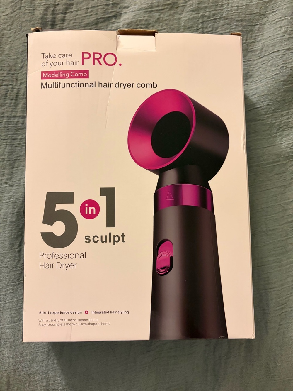 5-in-1 Sculpt Multifunctional Hair Dryer - Black and Magenta